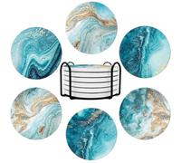 Sottobicchieri Ceramica Set di sottobicchieri for bevande da 6 pezzi con staffa