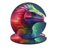 Sottobicchieri colorati a forma di dinosauro, confezione da 2 sottobicchieri universali antiscivolo, sottobicchieri creativi da 6,6 cm, accessori per interni auto
