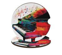 Sottobicchieri colorati con tastiera di pianoforte e musica, confezione da 2 sottobicchieri universali antiscivolo, simpatici sottobicchieri creativi, 6,6 cm, accessori interni auto