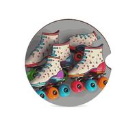 Sottobicchieri colorati per auto, 6,6 cm, 1 pezzo, antiscivolo, universali, portabicchieri, sottobicchieri, set di accessori per interni dell'auto, unisex