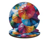 Sottobicchieri colorati per auto, 6,6 cm, 2 pezzi, antiscivolo, universali, portabicchieri, sottobicchieri, set di accessori per interni dell'auto, unisex