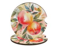 Sottobicchieri colorati per auto, design ad acquerello, confezione da 2, universali, antiscivolo, con base in sughero e intaglio per le dita, accessori per auto per donne e uomini