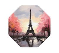 Sottobicchieri con dipinto ad olio della Torre Eiffel di Parigi, set da 4, in pelle resistente al calore, FUUNY, per bar, birra e bevande.