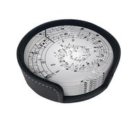 Sottobicchieri con stampa da parete a forma di nota musicale, 6 pezzi - Set di sottobicchieri rotondi per caffè, birra, vino - Decorazione per la tavola di casa, cucina e ufficio