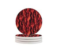 Sottobicchieri da tavola con fiamma, sei pezzi, per la protezione del tavolo, tovagliette per la decorazione della casa