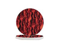 Sottobicchieri da tavola con fiamma, sei pezzi, per la protezione del tavolo, tovagliette per la decorazione della casa