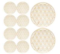 Sottobicchieri Da Tavolo - Sottobicchiere Scavato 10X, Cuscinetto Termico Isolato In Legno | Disco Isolante Rotondo In Legno Naturale, Protezione Decorativa Per La Superficie Della Sala Da Pranzo