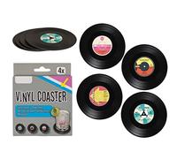 Sottobicchieri design dischi in vinile Set di 4 sottobicchieri originali Sottobicchieri in legno riutilizzabili.