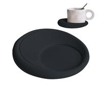 Sottobicchieri di design - Sottobicchiere | Sottobicchiere rotondo e antiscivolo in silicone per bevande calde | Decorazione da tavolo per bar, auto, soggiorno, cucina, ufficio, dormitorio