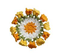 Sottobicchieri fatti a mano all'uncinetto con fiori colorati tappetino isolante termico tovaglietta tessuta a mano decorazione tavolo da pranzo regalo creativo