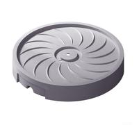 Sottobicchieri girevoli per vasi di fiori per un movimento fluido delle piante da interno, contenitore rotondo per vasi con foro di drenaggio e funzione di conservazione dell'acqua (grigio, 35 cm)