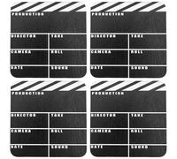 Sottobicchieri in ardesia cinematografica, set di quattro, set di quattro, sottobicchieri in legno per regista, accessori per feste a tema cinema