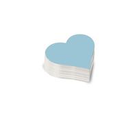 Sottobicchieri in azzurro da cartone I Tappetino per birra a cuore non stampati per bicchieri (50 pezzi) Per colorare e fare bricolage