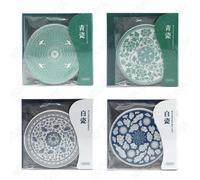 Sottobicchieri in ceramica celadon coreana 4 SET blu rotondo tazza per...