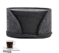 Sottobicchieri in feltro per mobili,Sottobicchieri in feltro per bevande assorbenti - traspiranti da 10 pezzi - Tappetino per tazza in rotondo che assorbe l'umidità sostenibile c