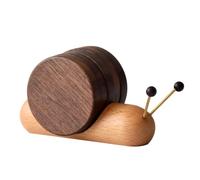 Sottobicchieri in Legno, 4 Pezzi Set Magnetico a Forma di Lumaca con Supporto, Sottobicchieri Assorbenti per Tazze, per Tavolo da Pranzo, Decorazione Casa e Regalo