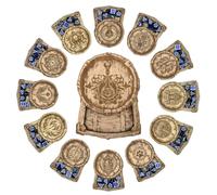 Sottobicchieri in legno con incisione laser delle classi di D&D e porta-dadi - Classi DND per gli appassionati di Dungeons and Dragons (Artificer)