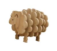 Sottobicchieri in legno di pecora Set di sottobicchieri per bevande in legno