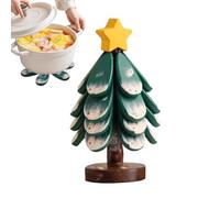 Sottobicchieri in legno per albero di Natale | Sottobicchieri in legno per piatti caldi - Cucine banconi - Tappetino decorativo per picnic ospiti ospitalità, per piatti, tazze, teiere invernali