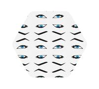 Sottobicchieri in pelle con motivo a ciglia, set di sottobicchieri double face in PVC di alta qualità, per casa, ufficio, cucina, include 4 pezzi da 10 x 10 cm