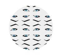 Sottobicchieri in pelle con motivo a ciglia, set di sottobicchieri double face in PVC di alta qualità, per casa, ufficio, cucina, include 4 pezzi da 10 x 10 cm