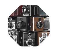 Sottobicchieri in pelle ottagonale, retro cool camera Collection, sottobicchieri per bevande, set di 4, sottobicchieri assorbenti, sottobicchieri moderni per tavolino da caffè per l'inaugurazione