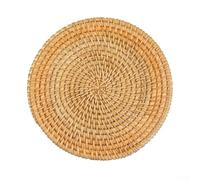 Sottobicchieri in rattan per isolamento termico sotto pentole, ciotole e pentole, servono anche come tovagliette per tazze e servizio da tavola (16 cm)