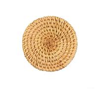 Sottobicchieri in rattan per isolamento termico sotto pentole, ciotole e pentole, servono anche come tovagliette per tazze e servizio da tavola (10 cm)
