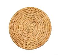 Sottobicchieri in rattan per la sicurezza del tavolo e la gestione del calore, funzionano come cuscinetti isolanti per pentole calde, ciotole e tazze, tappetino in materiale naturale intrecciato (13
