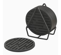 Sottobicchieri in silicone ionEgg con design scanalato, sottobicchieri resistenti per la protezione del tavolo, antiscivolo, antiaderenti, confezione da 9 con supporto in metallo