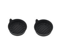 Sottobicchieri in Silicone per Alfa Romeo Mito 2008-2019, Inserto Portabicchieri Auto Antiscivolo, con Linguetta Laterale Motivo a Nido d'Ape Accessori Interni Tappetino,Black