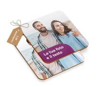 Sottobicchieri in sughero personalizzati Cimpress con foto o logo, 9,5 × 9,5 cm, idea regalo per inaugurazione della casa o anniversario, ricordo utile per casa o ufficio, base antiscivolo resistente