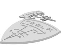 Sottobicchieri Logo Tesla Model S Design Bicolore Set Stampato 3D