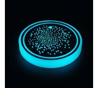 Sottobicchieri luminosi per auto, con luci LED per portabicchieri, 7 colori, con ricarica USB ricaricabile, tappetino antiscivolo, luce notturna con sensore di respirazione per console centrale