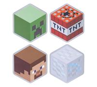 Sottobicchieri Minecraft Set di 4, Steve, Creeper, Diamante, TNT, Ufficiale