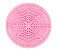 Sottobicchieri nel Silicone un Forma Ragnatela per Bevande - Confezione da 6 Dal Design Unico, Set di Neri 4 Pollici, Rosa