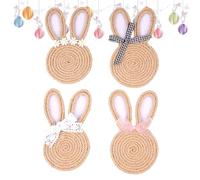 Sottobicchieri pasquali, antiscivolo, resistenti al calore, set di sottobicchieri rustici in tessuto, per casa, camera da letto, soggiorno, appartamento, ufficio, feste, vacanze, tazza d'acqua