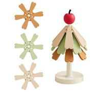 Sottobicchieri per albero - Set di sottobicchieri natalizi,Estetico pieghevole in silicone supporto protezione dal calore per tavolo da pranzo cucina ciotole tazze