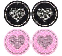 Sottobicchieri per auto 4 pezzi Sottobicchieri per auto con strass