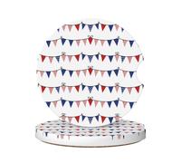 Sottobicchieri Per Auto 6.5Cm, Red White Blue Pennant Flags Universali Sottobicchieri Per Portabicchieri Protettivi Tappetini Per Bevande Per Camion Uomini,2 Pezzi