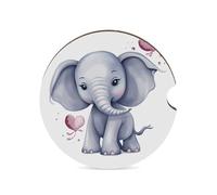 Sottobicchieri per auto a forma di elefante, 6,6 cm, 1 pezzo, antiscivolo, universali, per portabicchieri, set di accessori per interni dell'auto, unisex