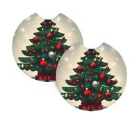 Sottobicchieri per auto con albero, confezione da 2 sottobicchieri universali per auto, accessori per interni auto, 2,7 pollici e (circa 6,9 cm).