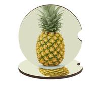 Sottobicchieri per auto con ananas fresco, confezione da 2, universali, antiscivolo, con base in sughero e intaglio per le dita, accessori per auto per donne e uomini