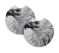 Sottobicchieri per auto con disegno di un'aquila, confezione da 2 sottobicchieri universali per auto, accessori per interni auto, 2,7 pollici e (circa 6,9 cm).