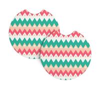 Sottobicchieri per auto con grafico ondulato curva, confezione da 2 sottobicchieri universali per auto, accessori per interni auto, 2,7 pollici e (circa 6,9 cm).