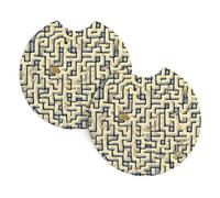 Sottobicchieri per auto con mappa del tesoro labirinto, confezione da 2 sottobicchieri universali per auto, accessori per interni auto, 2,7 pollici e (circa 6,9 cm).