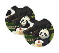 Sottobicchieri per auto con panda di padre e figlio, confezione da 2 sottobicchieri universali per auto, accessori per interni auto, 2,7 pollici e (circa 6,9 cm).