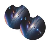 Sottobicchieri per auto con un universo affascinante, confezione da 2 sottobicchieri universali per auto, accessori per interni auto, 2,7 pollici e (circa 6,9 cm).