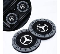 Sottobicchieri per Auto per Mercedes Benz CESM CLK GLK GL AB AMG GLS GLE AMG Series, 2 Pezzi Sottobicchieri per Portabicchieri,Auto Accessori Interni,Nero