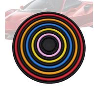 Sottobicchieri per auto - Sottobicchieri antiscivolo arcobaleno - Sottobicchieri per portabicchieri decorazione auto, tappetino portabevande per auto, portabottiglie per veicoli, camion, camper